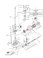 DURAFORCE 93101-17054 90430-08003 Lower Unit Seal Kit for Yamaha 8HP 9.9HP 4-Stroke