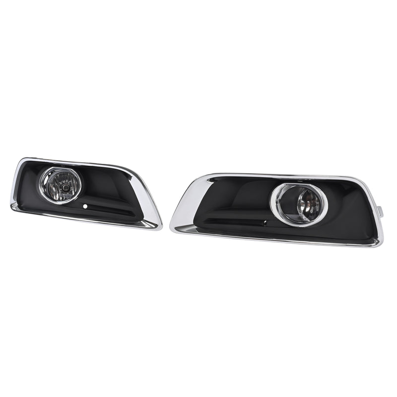 Fog Lights Bumper Lamps with Black Bezel Molding for Chevy Malibu 2013-2016