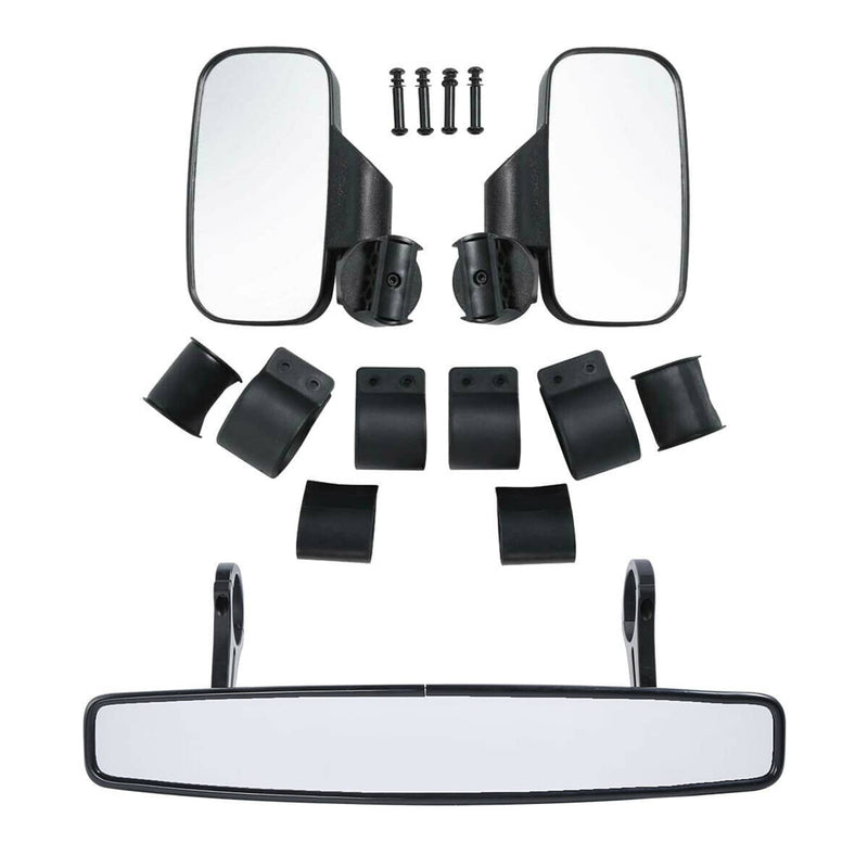 UTV Rear View Center Mirror Set with 1.75" Bar for Polaris RZR 800 900 S XP 1000