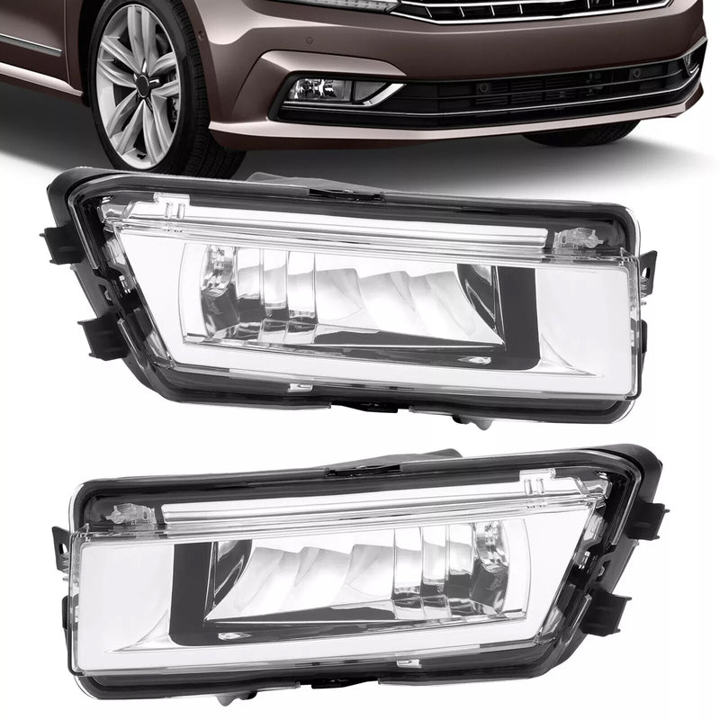 Bumper Fog Lights for Volkswagen Passat 2012-2015 Driver Passenger Pair