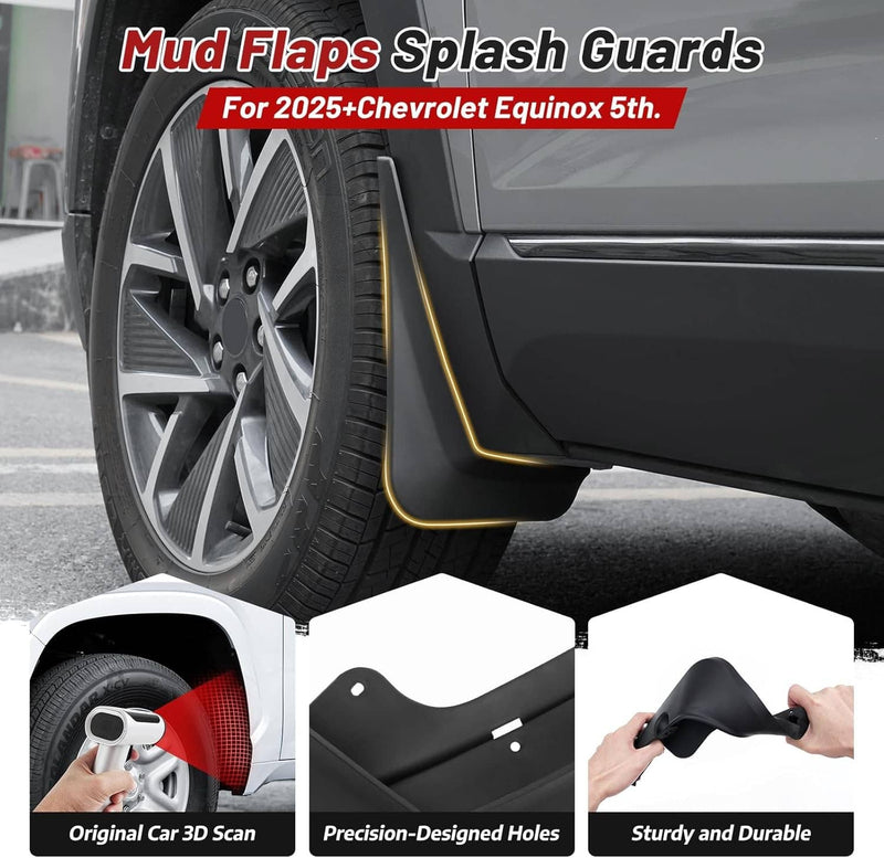 Splash Guards Mud Flaps for Chevrolet Equinox 2025+ Car Accessories 4Pcs