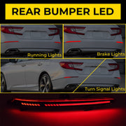 DURAFORCE Rear Bumper Lamp Red LED Reflector Tail Light for Honda Accord 2018 2019-2022
