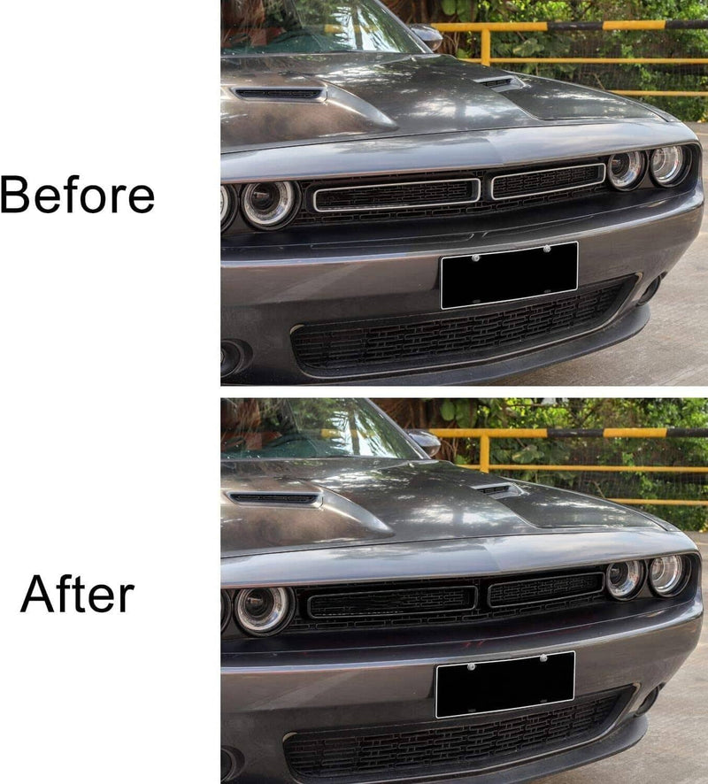 Front Grill Mesh Grille Inserts Trim for Dodge Challenger 2015-2022