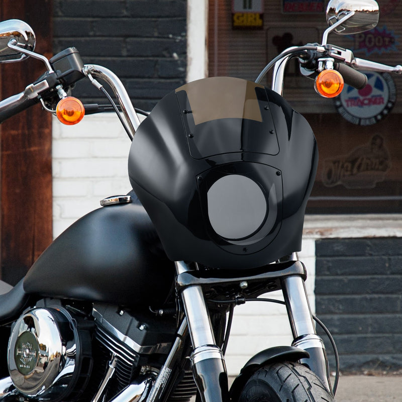 DURAFORCE Front Headlight Fairing Windshield for Harley Dyna Low Rider FXDL 2006-2017