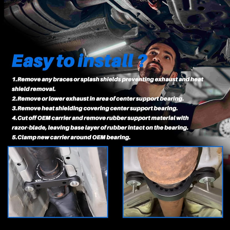 2011+ Dodge WD Durango Driveshaft Center Support Bearing Carrier Upgrade