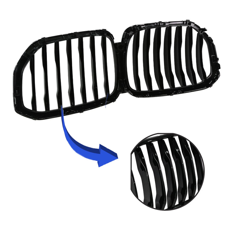 DURAFORCE For BMW X5 G05 2019-2021 2022 2023 Gloss Black M-Performance Front Kidney Grille