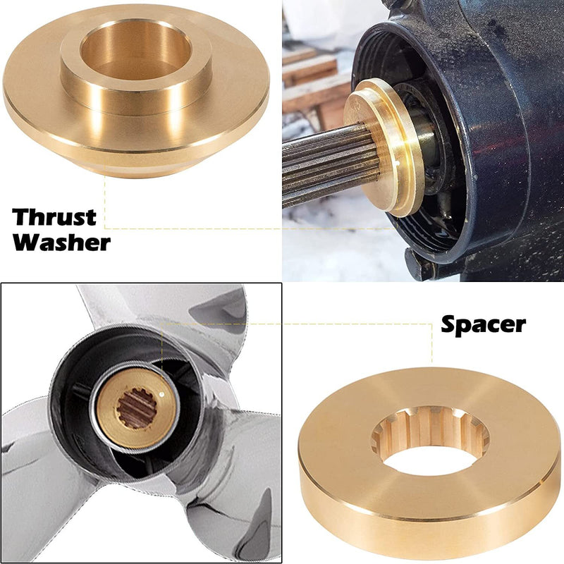 150-300HP Propeller Hardware Kit Thrust Washer Spacer Nut for Yamaha Outboard
