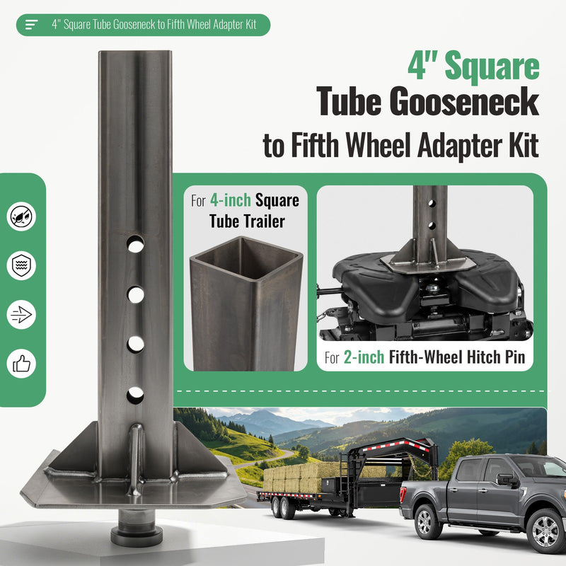 Gooseneck to 5th Wheel Trailer Coupler Adapter Inner Part Heavy-Duty