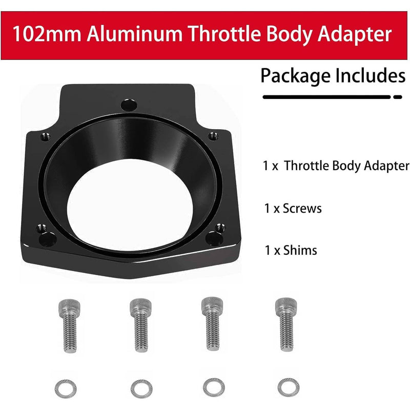 LS Throttle Body Adapter 3 Bolt Intake to 4 Bolt 92mm for LS1 Truck