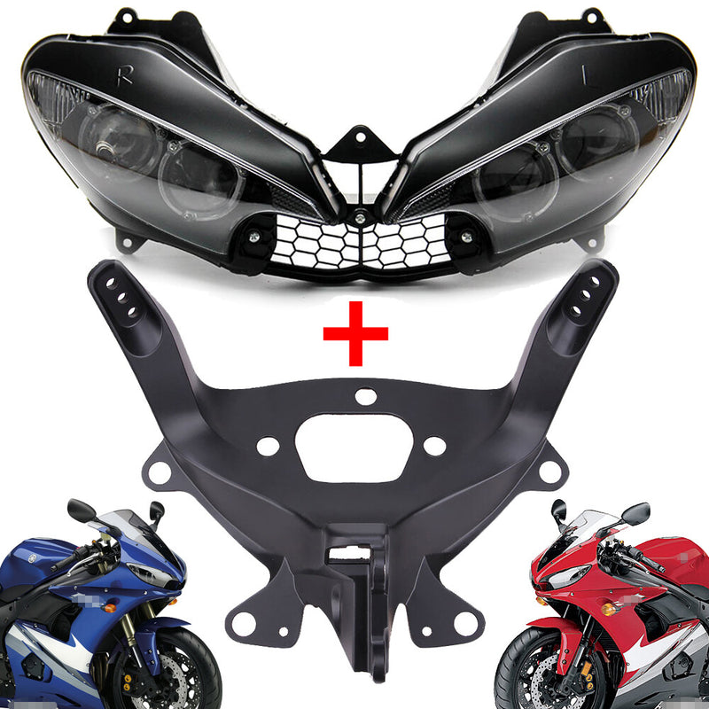 Headlight & Upper Fairing Stay Bracket for Yamaha YZF R6S 2006 2007 2008 2009