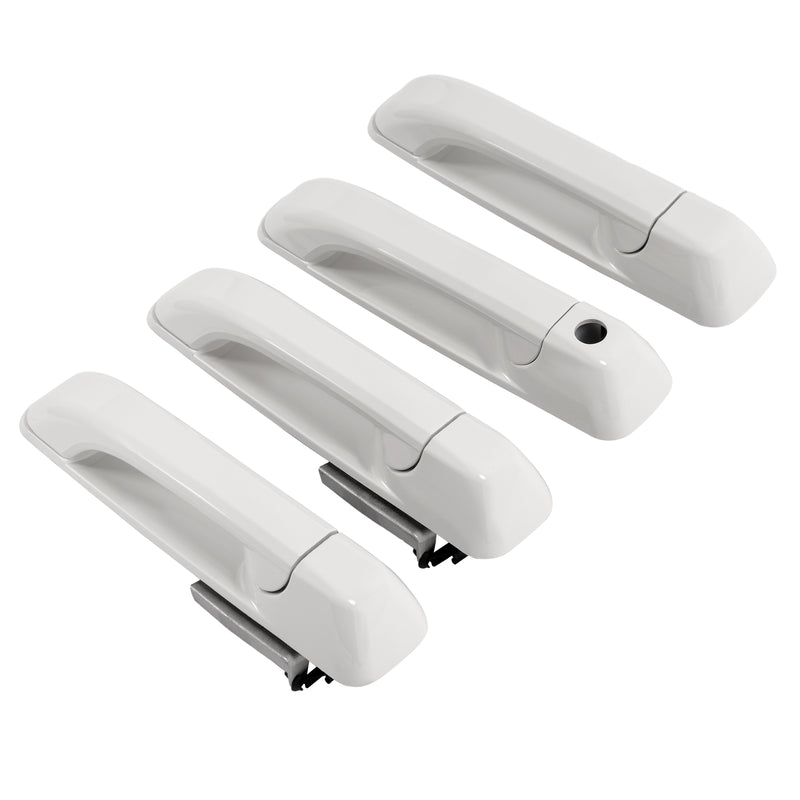 Outside Door Handle White for Dodge Ram 1500 2009-2024 2500 2011-2025 4 Pcs
