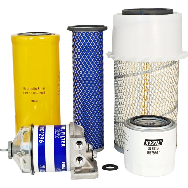 Maintenance Filter Kit Fit for Bobcat 1213 Wheel Loader Outer Inner Oil Fuel HYD