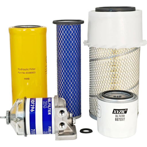 DURAFORCE Maintenance Filter Kit Fit for Bobcat 1213 Wheel Loader Outer Inner Oil Fuel HYD