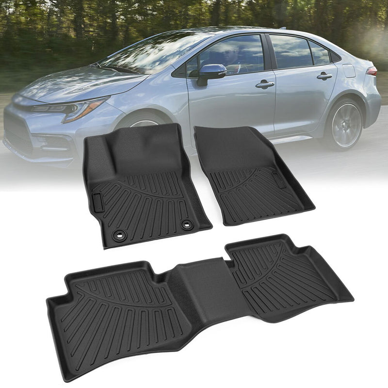 3Pcs Replacement Floor Mats Set for Toyota Corolla Sedan 2020-2026 3D Molded