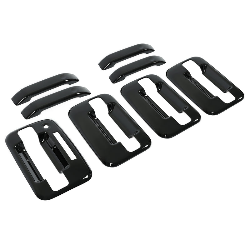 Black Painted Door Handle Covers with Keypad for Ford F150 Crew Cab 2004-2014