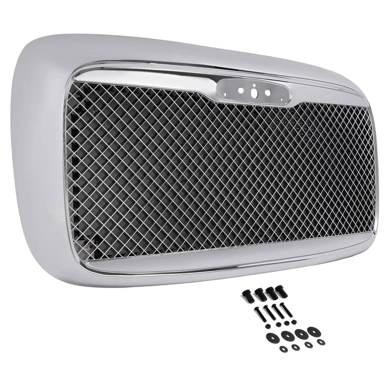 DURAFORCE Front Grille With Bug Screen Chrome Mesh Style for Freightliner Columbia 00-12