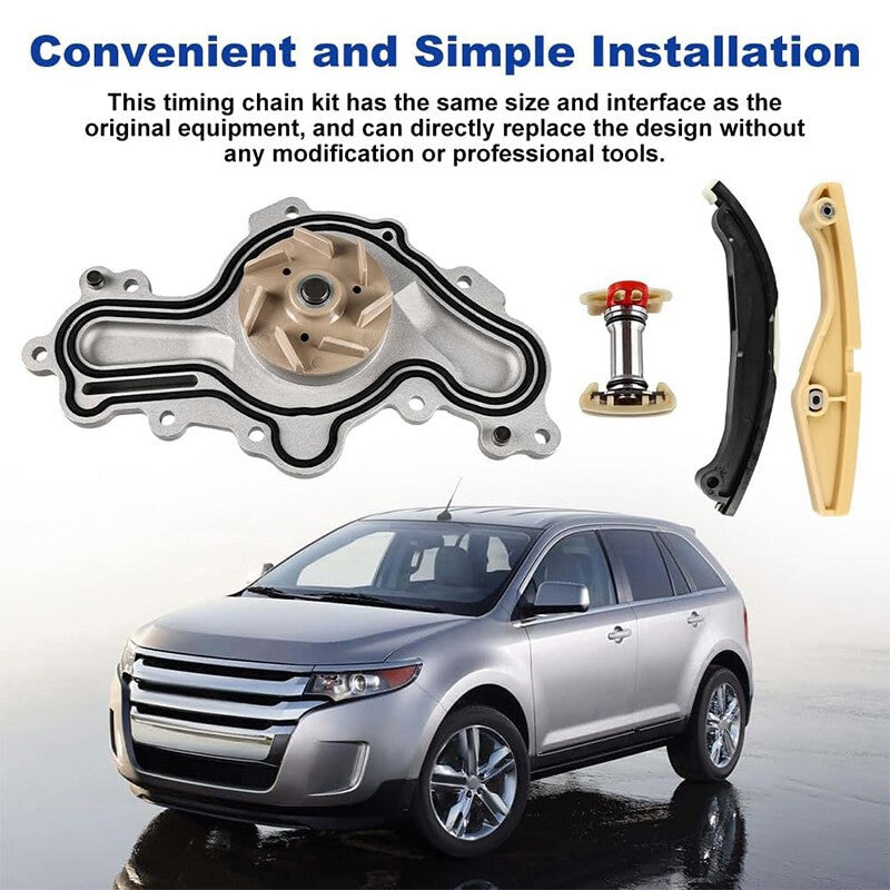 Timing Chain Kit & Water Pump for Ford F150 Explorer Edge Flex 3.5 3.7 2011-2019