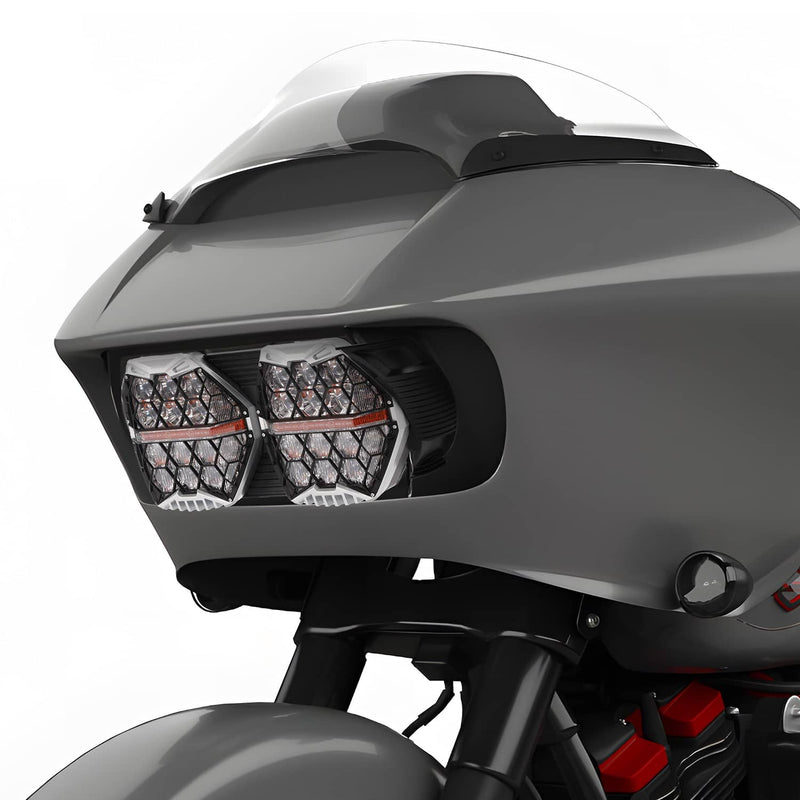 Dual LED Headlight Lamp Projector for Harley Road Glide Special FLTRXS 2015-2024