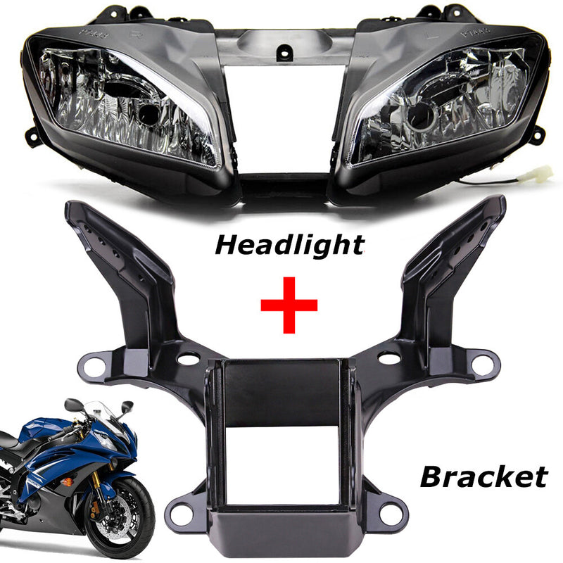 Front Headlight Lamp & Upper Fairing Bracket For Yamaha YZF R6 YZFR6 2008-2016