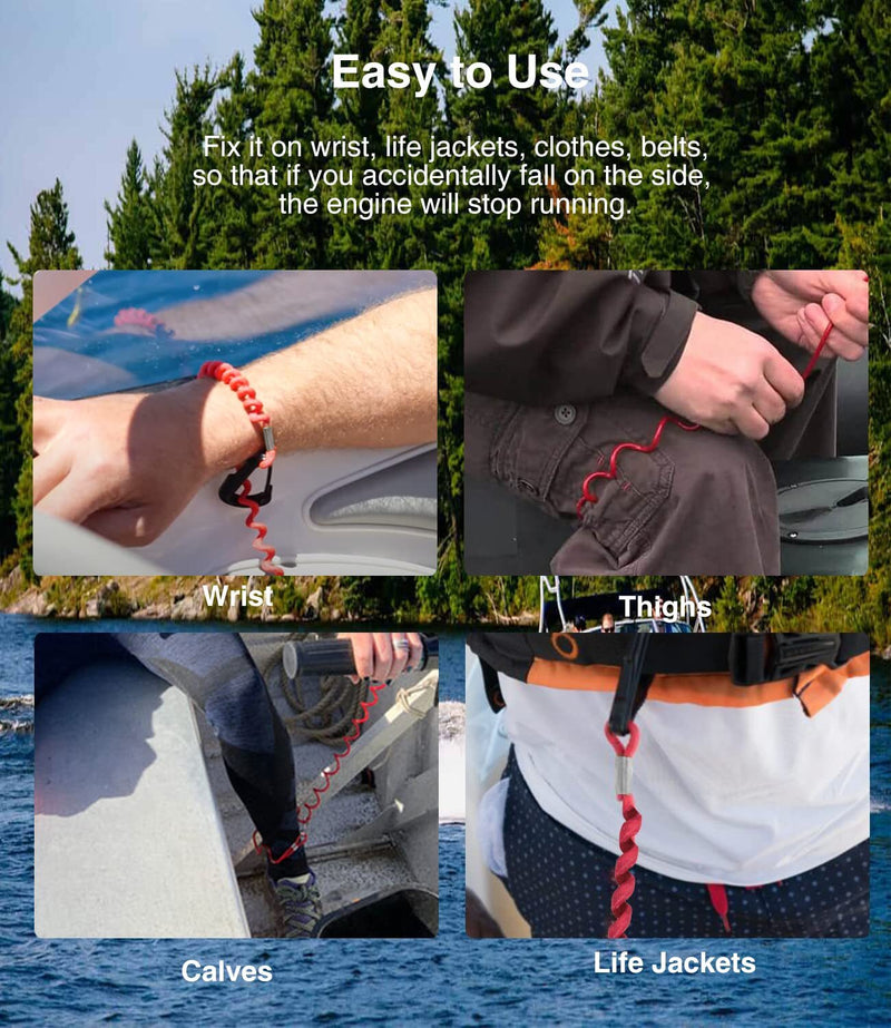 8M0092849 Boat Kill Switch Safety Lanyard for Mercruiser Mercury Outboard Motor
