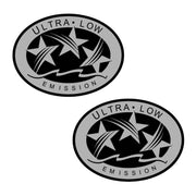 DURAFORCE Ultra Low Emission 3 Star California DOT Outboard Graphic Sticker Decal Silver 2
