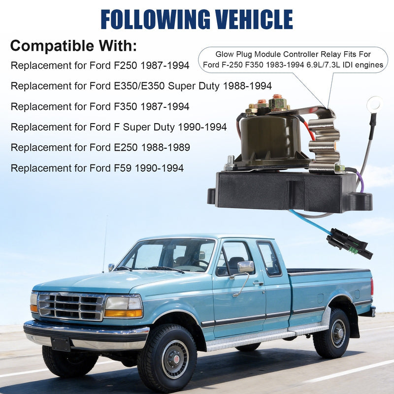 E7TZ12B533A Glow Plug Controller Relay for Ford F350 1987-1994 7.3L
