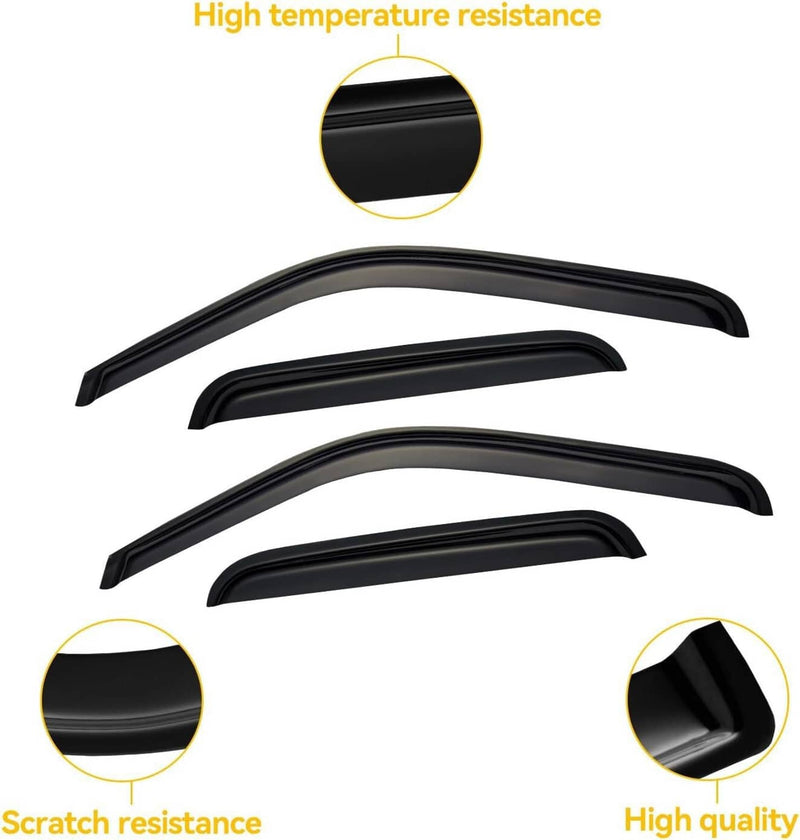 Window Visors Rain Sun Guard for 99-06 Chevy Silverado GMC Sierra Extended Cab