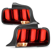 DURAFORCE Clear Lens LED Tail Lights Rear Brake Lamps for Ford Mustang 2005-2009 Set