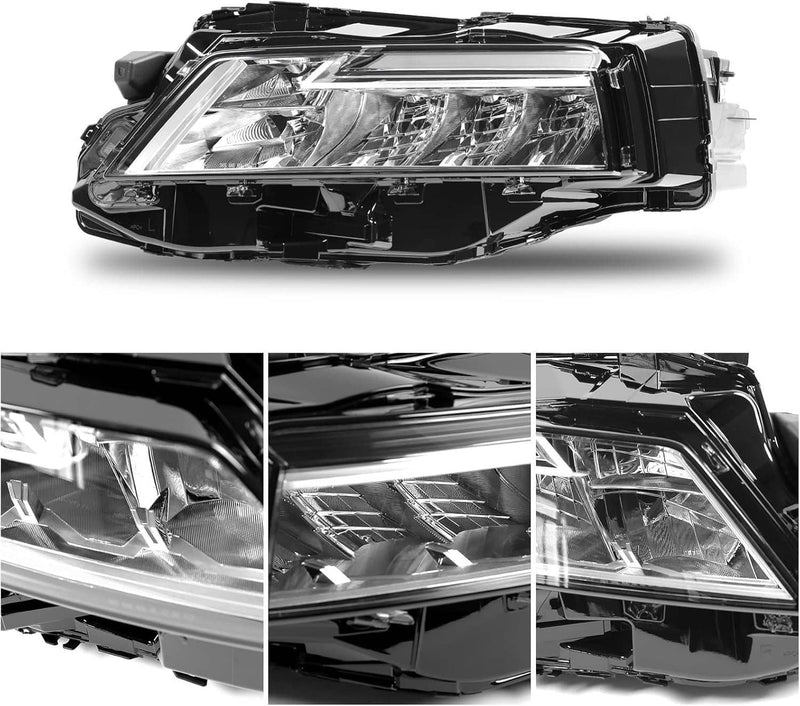 Chrome LED Headlights Headlamps Pair Left+Right for Nissan Rogue 2021 2022 2023