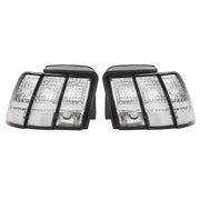 DURAFORCE Clear Lens Tail Lights For Ford Mustang 1999-2004 Rear Brake Lamps Left Right