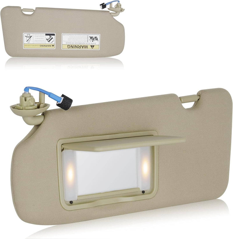 Left Driver Side Sun Visor Beige with Mirror Light for Honda CR-V CRV 2017-2022