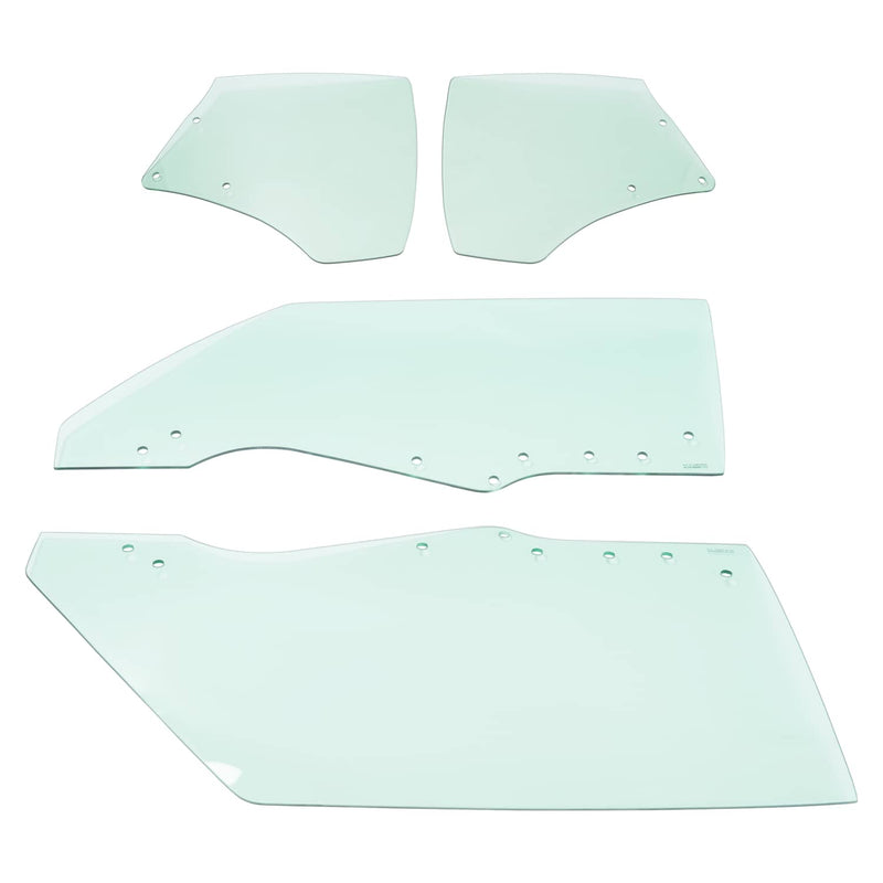 DURAFORCE Quarter Side Window Glass for Chevy Chevelle Malibu 1970-1972 2 Door 4 Pcs