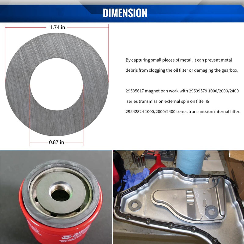 29535617 Automatic Transmission Fluid Pan Magnet Replacement for OEM 29539579