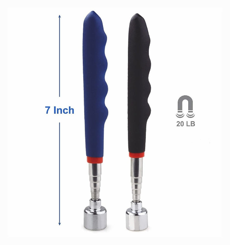 2x 30in Magnetic Telescoping Pickup Rod Tool 20lb Magnet Grabber Extension Stick