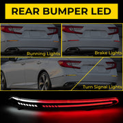 DURAFORCE LED Reflector Tail Light Rear Bumper Lamp Smoke for Honda Accord 2018 2019-2022