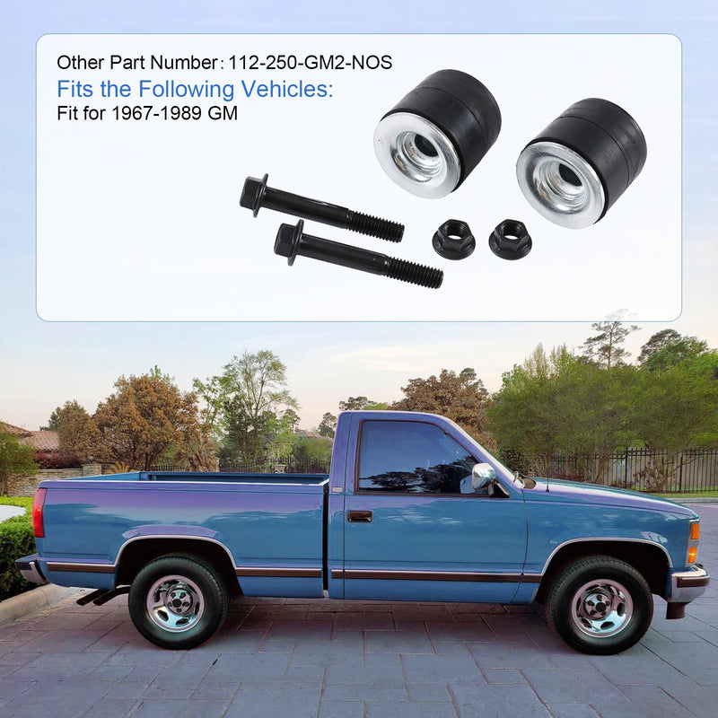 Rubber Radiator Core Support Body Mount Bushings Bolts for 1967-1989 GM
