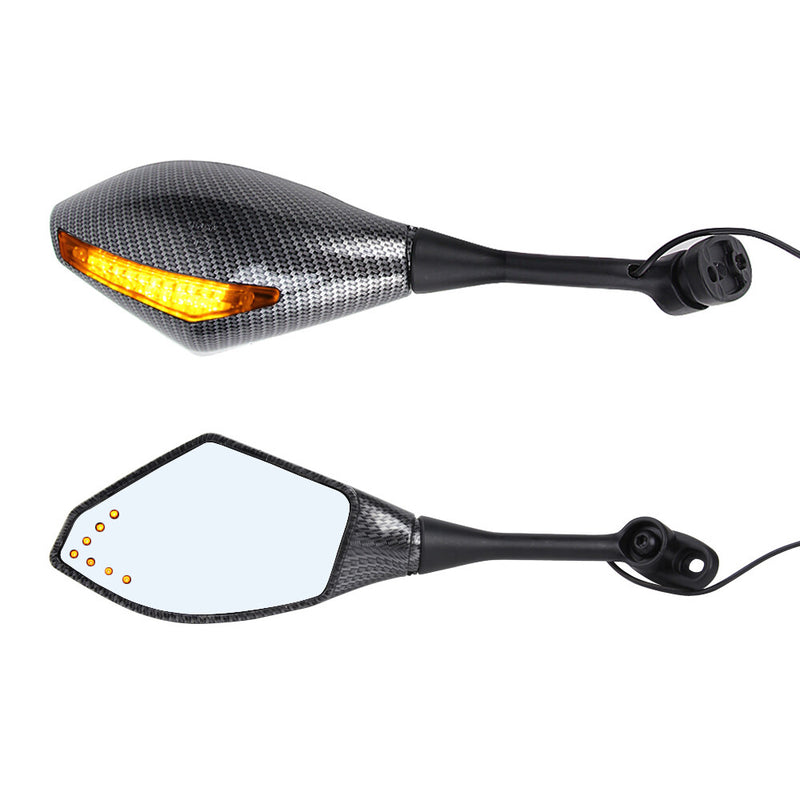LED Turn Signal Integrated Rear View Mirrors for Suzuki Katana GSXR 600