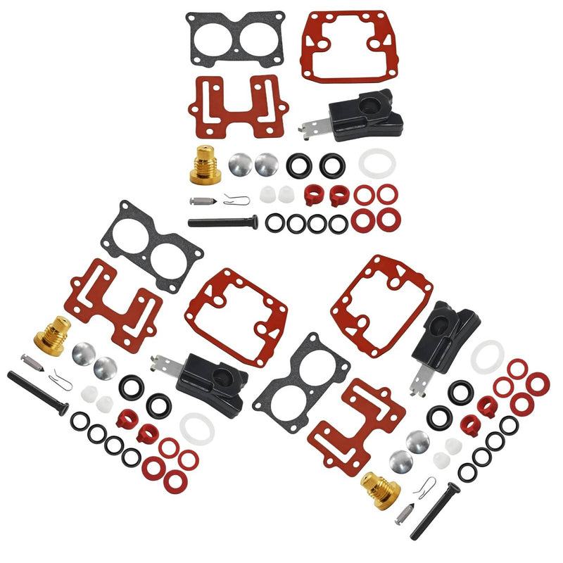 DURAFORCE 439076 398526 Carburetor Repair Kit Assembly for OMC BRP Johnson Evinrude 3 Pcs