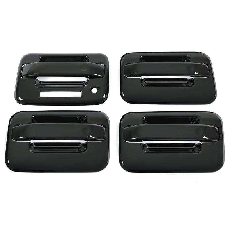 Black Painted Door Handle Covers with Keypad for Ford F150 Crew Cab 2004-2014
