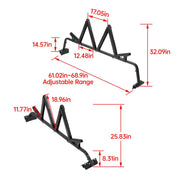 DURAFORCE Adjustable Truck Bed Ladder Rack Fits 54"-64" Pick Up Kayak SUP Carrier 150 Lb