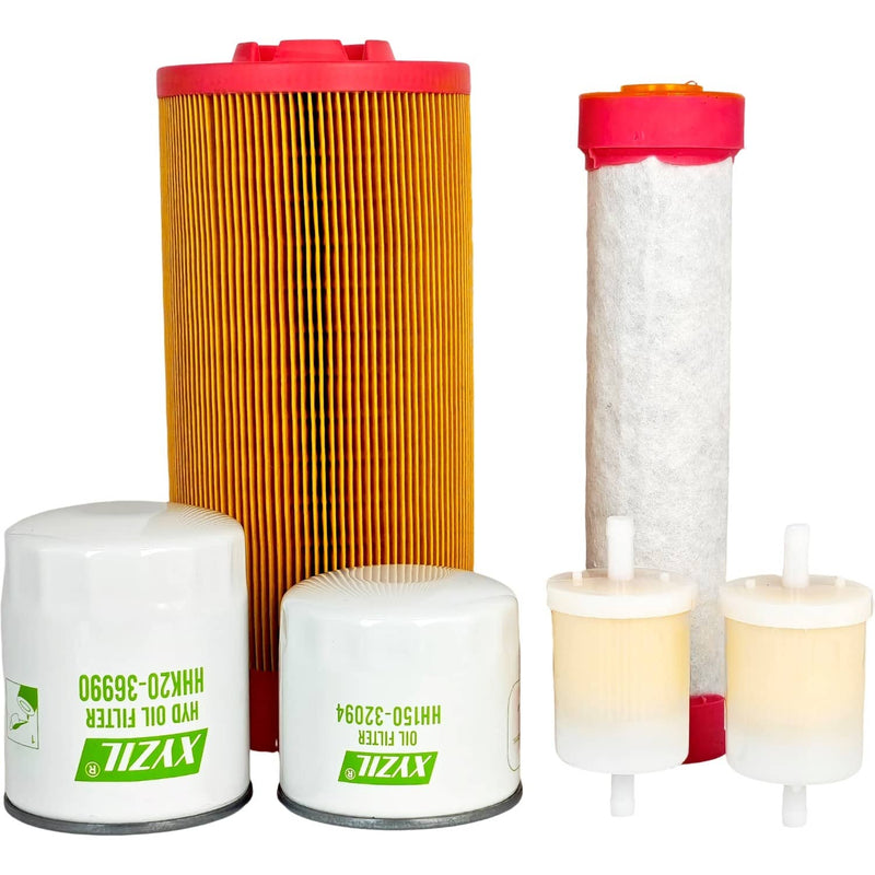 DURAFORCE Maintenance Filter Kit for Kubota K3181-82240 K3181-82250 HH150-32094 Mower