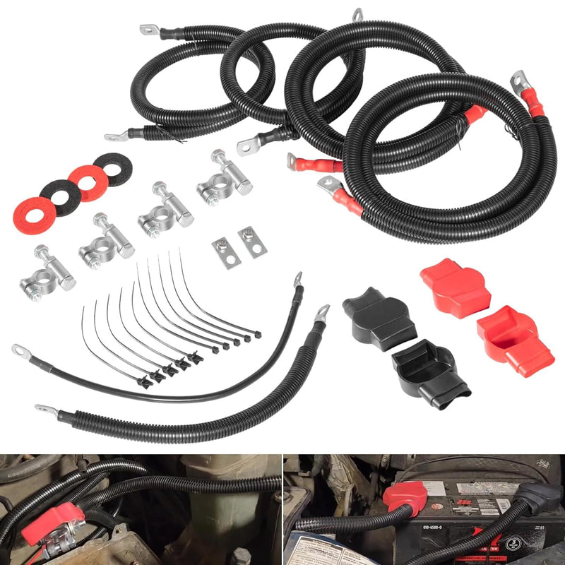 Battery Cables Kit for Ford 2003-2007 Super Duty F250 F350 F450 6.0L