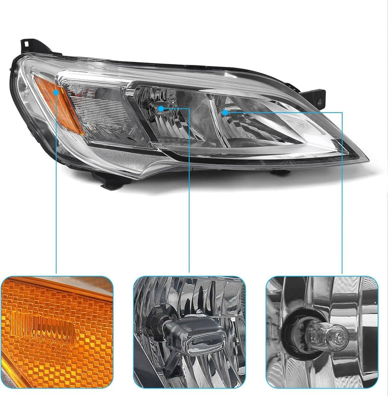 Pair Left+Right Halogen Headlights for Dodge Ram Promaster 1500 2500 2023-2026