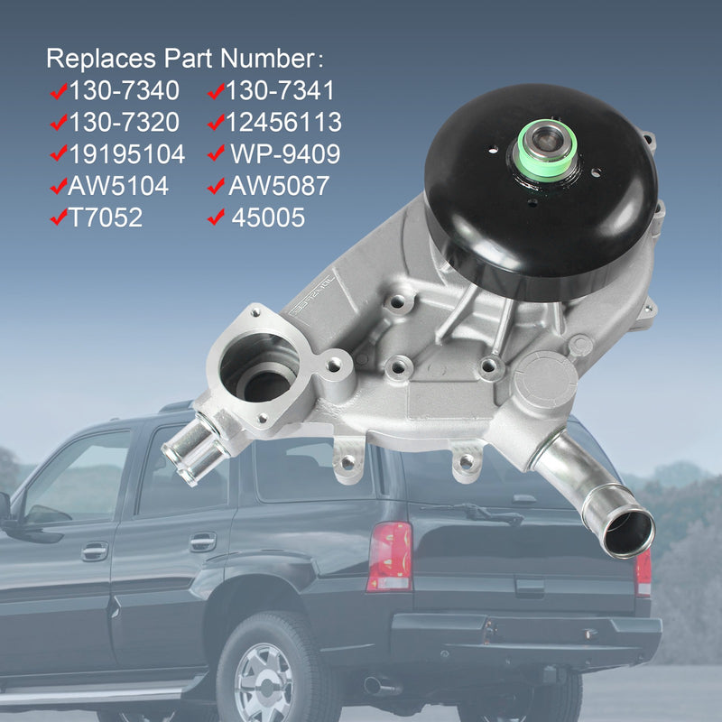 Water Pump W Gasket Fits Chevrolet GMC Tahoe Yukon 4.8 5.3 6.0 L Vortec
