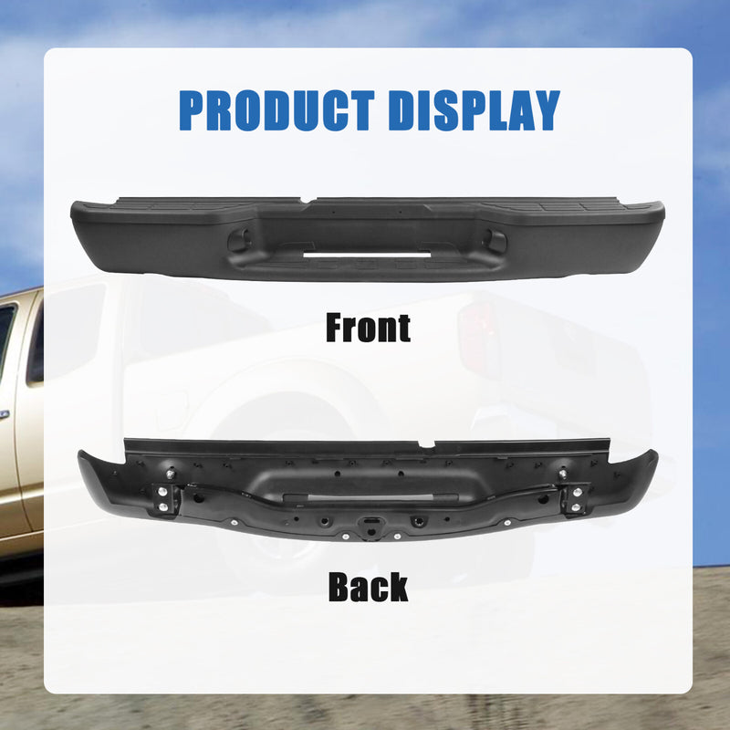 Rear Step Bumper Assembly for Chevrolet S10 GMC Sonoma 1998-2004 Black