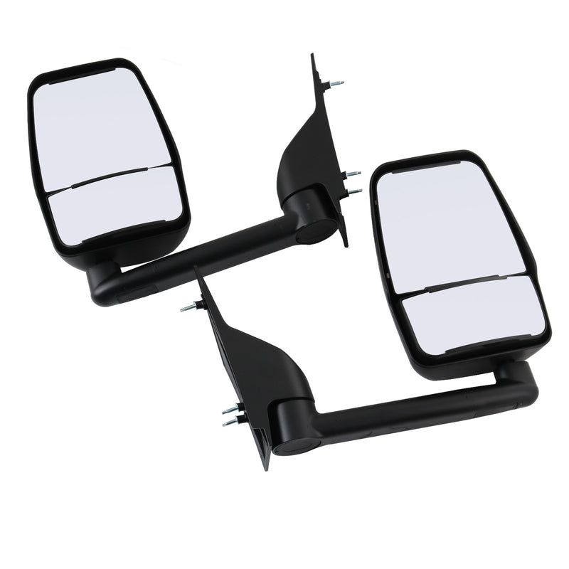 LH RH Pair Manual Tow Mirrors for Chevy Express Savana Van Smooth