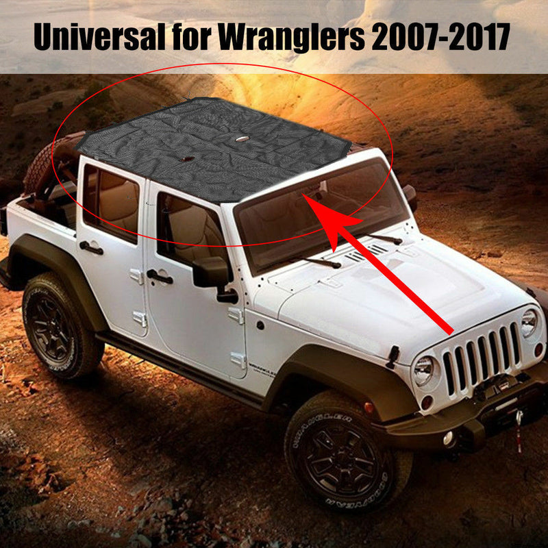 Sun Shade Bimini Bikini Top Shield for Jeep Wrangler JK JKU Unlimited 4 Door 4Dr