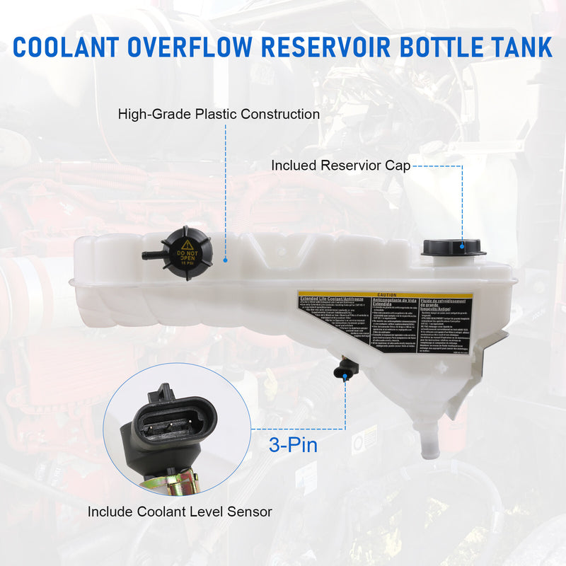Coolant Recovery Reservoir Bottle Tank for Kenworth T660 T800 Peterbilt