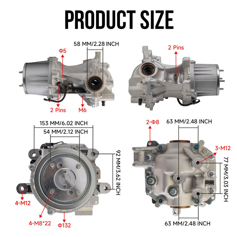 Rear Axle Differential Carrier with Coupling Unit for Mazda CX-5 CX-9 2.5L AWD
