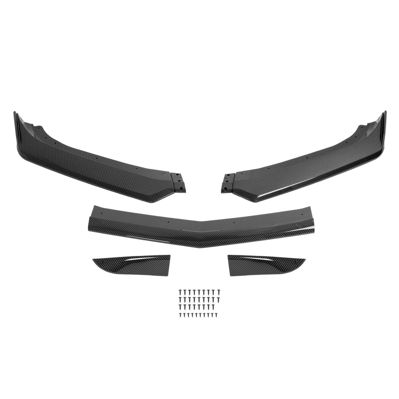 Front Bumper Lip Splitter Carbon Fiber Look for Camaro SS 16-21 LS LT RS 19-21